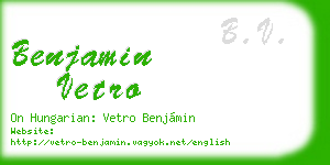 benjamin vetro business card