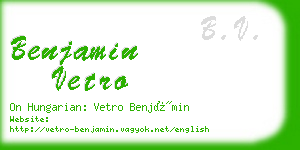 benjamin vetro business card